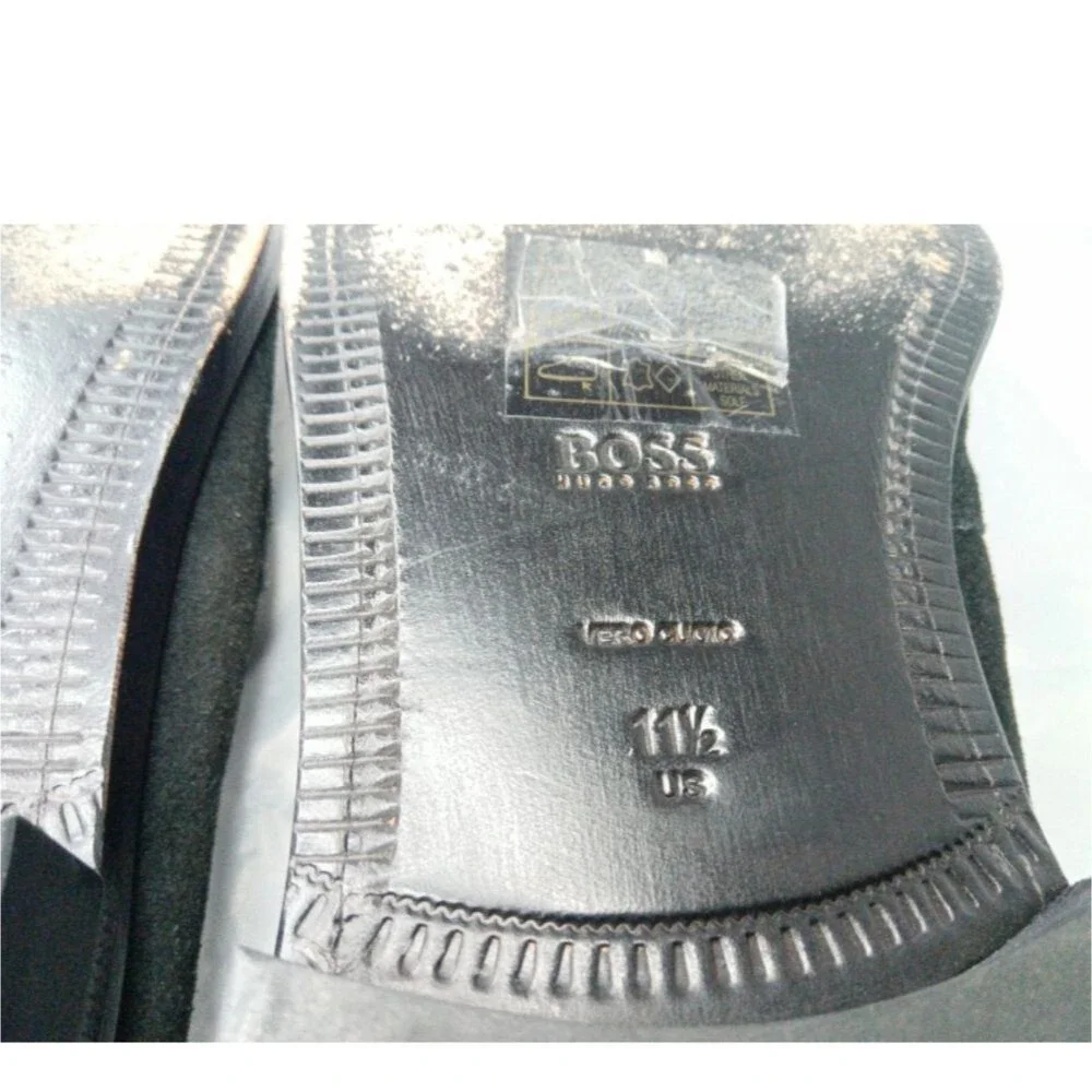 Hugo Boss Varmio Black Suede Loafers Men's Size 11.5 Retail $225